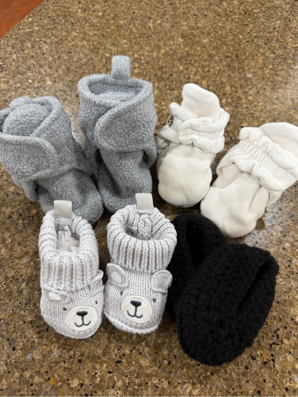 Set of 4 Cozy Newborn Baby slippers